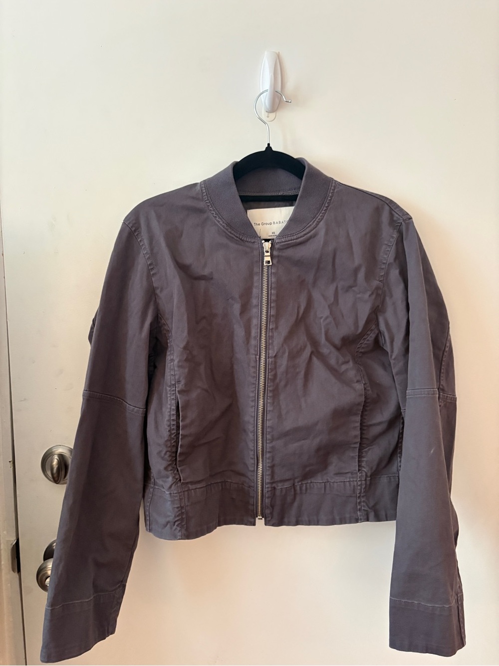 Babaton Lightweight Bomber Jacket - Charcoal Gray